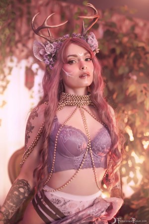 Forbidden Realm Requiem horns stockings mythological-creature dreamy whimsical purple-hair nature gen-the-hobbit genevieve genthehobbit fantasy 6