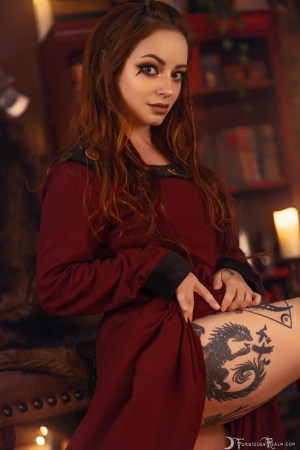 Forbidden Realm Rune Stone Inn candles maiden redhead gen-the-hobbit genevieve genthehobbit fantasy medieval renaissance 3