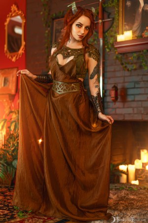 Forbidden Realm Satyress mythological-creature dreamy whimsical redhead gen-the-hobbit genevieve genthehobbit fantasy renaissance 1
