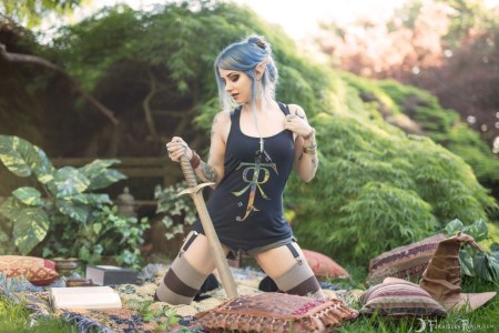 Forbidden Realm Shireling elf hobbit blue-hair nature outdoor gen-the-hobbit genevieve genthehobbit lotr tolkien 2