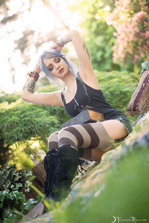 Forbidden Realm Shireling elf hobbit blue-hair nature outdoor gen-the-hobbit genevieve genthehobbit lotr tolkien 3