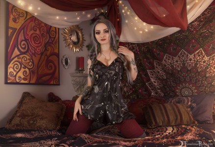 Forbidden Realm Starlight knee-socks blue-hair bed gen-the-hobbit genevieve genthehobbit boho cozy feminine 1