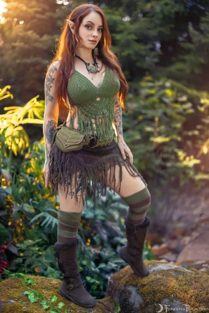 Forbidden Realm Sunbeam boots elf-ears woodelf redhead nature outdoor gen-the-hobbit genevieve genthehobbit boho tribal 1