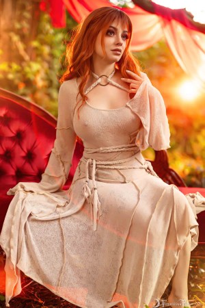 Forbidden Realm Sunrise shibari dreamy redhead forest nature outdoor gen-the-hobbit genevieve genthehobbit boho renaissance 1