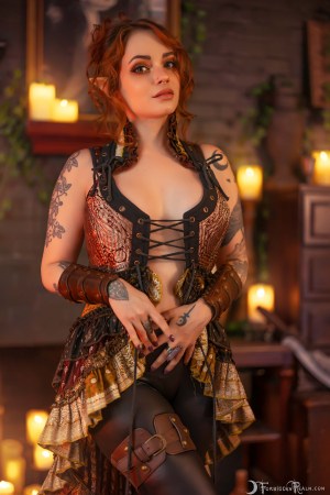 Forbidden Realm The Bard boots candles elf-ears leather whimsical redhead gen-the-hobbit genevieve genthehobbit fantasy renaissance 4