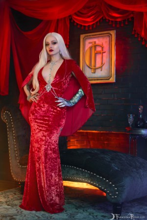 Forbidden Realm The Countess red-lips vampire blonde hotel gen-the-hobbit genevieve genthehobbit exotic gatsby horror vintage 1