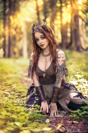 Forbidden Realm The Enchanted Vale boots horns redhead forest nature outdoor gen-the-hobbit genevieve genthehobbit 1