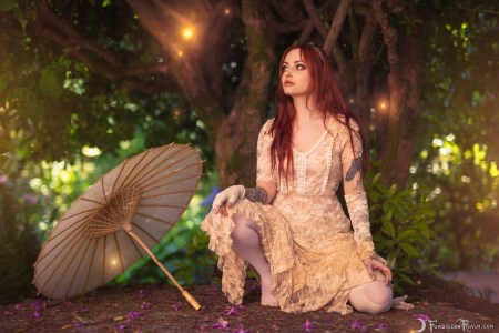 Forbidden Realm The Gloaming lace dreamy redhead nature outdoor gen-the-hobbit genevieve genthehobbit ethereal fairy-tale fantasy 2