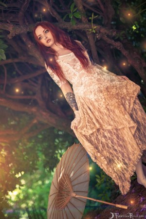 Forbidden Realm The Gloaming lace dreamy redhead nature outdoor gen-the-hobbit genevieve genthehobbit ethereal fairy-tale fantasy 3