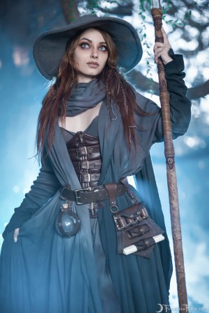 Forbidden Realm The Grey Wizard corset leather wizard whimsical redhead nature outdoor gen-the-hobbit genevieve genthehobbit lotr tolkien 2