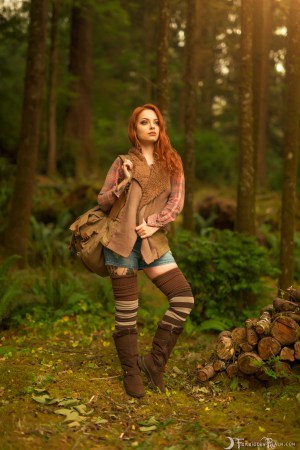 Forbidden Realm The Hobbit Trail boots knee-socks hobbit autumn casual redhead forest nature outdoor gen-the-hobbit genevieve genthehobbit hiking stripes 2