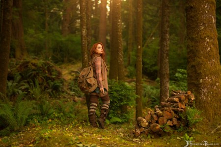 Forbidden Realm The Hobbit Trail boots knee-socks hobbit autumn casual redhead forest nature outdoor gen-the-hobbit genevieve genthehobbit hiking stripes 3