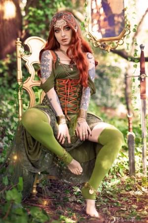 Forbidden Realm The Lady Of Greenwood body-chain redhead forest nature gen-the-hobbit genevieve genthehobbit fairy-tale fantasy 3