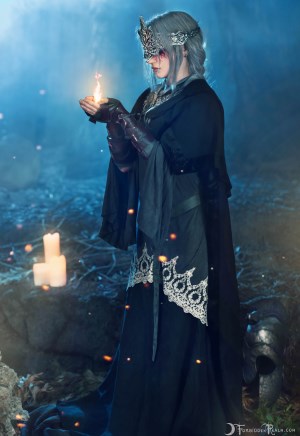 Forbidden Realm The Last Fire Keeper candles silver-hair outdoor gen-the-hobbit genevieve genthehobbit cosplay dark-souls ethereal fantasy gothic renaissance supernatural 2