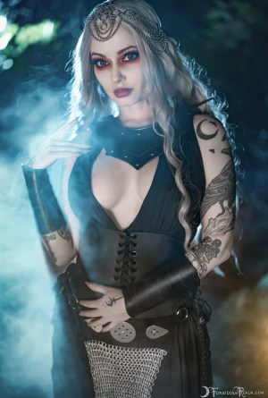 Forbidden Realm The Necromancer candles mage edgy silver-hair outdoor gen-the-hobbit genevieve genthehobbit fantasy macabre supernatural 5