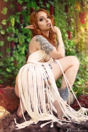 Forbidden Realm The Picnic food woodelf feet redhead nature outdoor gen-the-hobbit genevieve genthehobbit boho 5