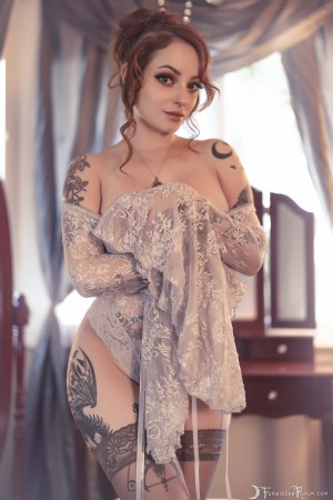 Forbidden Realm Vanity lace lingerie redhead gen-the-hobbit genevieve genthehobbit boudoir feminine 4