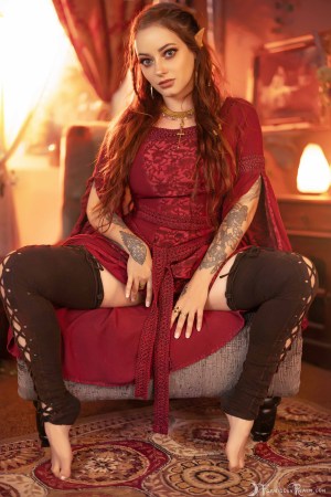 Forbidden Realm Vermilion candles elf maiden redhead gen-the-hobbit genevieve genthehobbit medieval renaissance 1