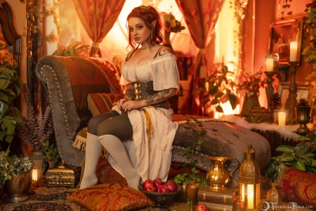 Forbidden Realm Warmth corset elf-ears maiden redhead gen-the-hobbit genevieve genthehobbit renaissance 3