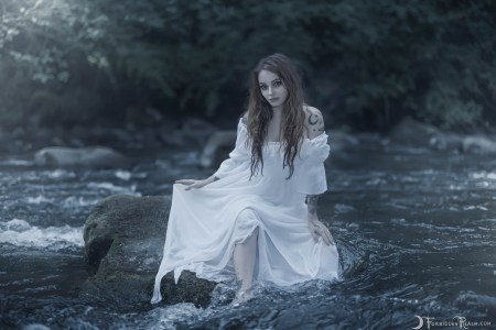 Forbidden Realm Water Maiden water maiden dreamy redhead outdoor gen-the-hobbit genevieve genthehobbit fantasy 1