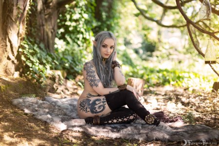 Forbidden Realm Wildwood dreadlocks woodelf silver-hair nature outdoor gen-the-hobbit genevieve genthehobbit tribal 6