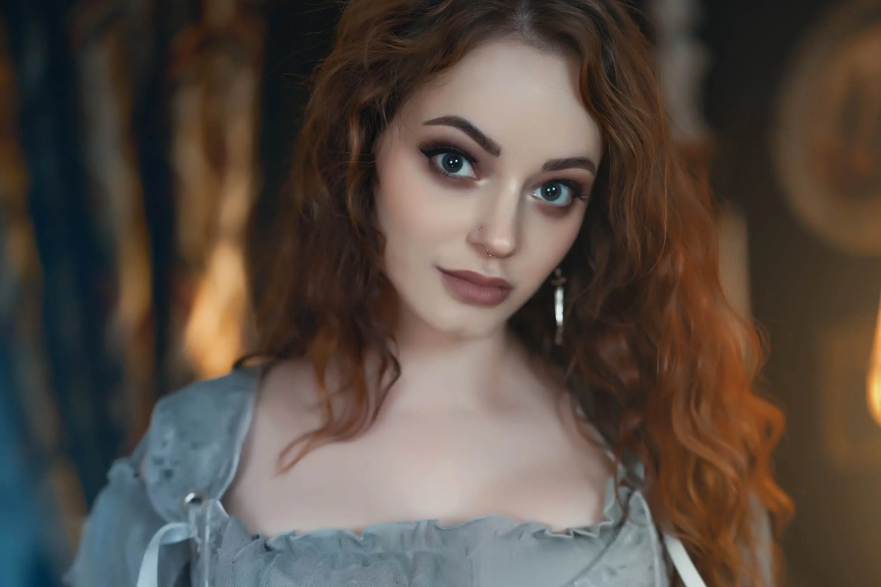 Forbidden Realm A Quiet Longingcorset stockings maiden redhead gen-the-hobbit genevieve genthehobbit vintage  Slide