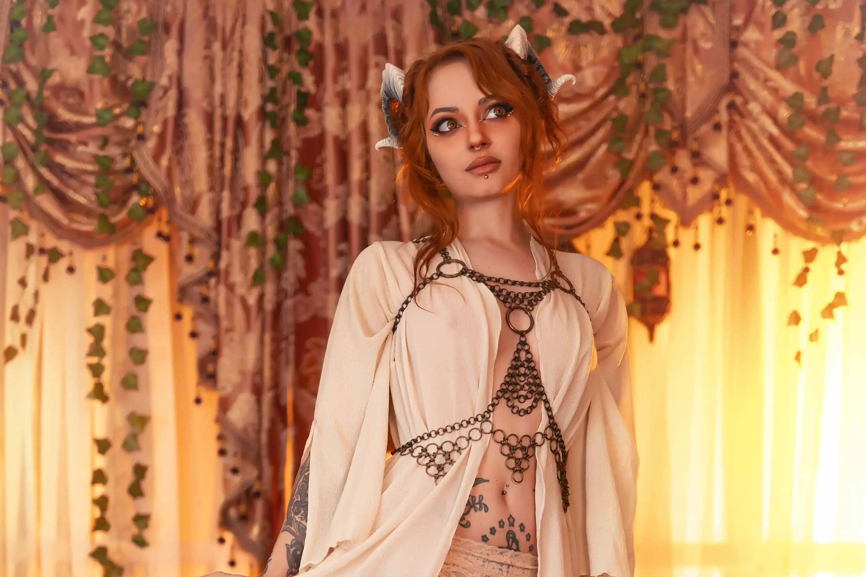 Forbidden Realm Afterglowbody-chain horns mythological-creature succubus redhead gen-the-hobbit genevieve genthehobbit exotic supernatural  Slide