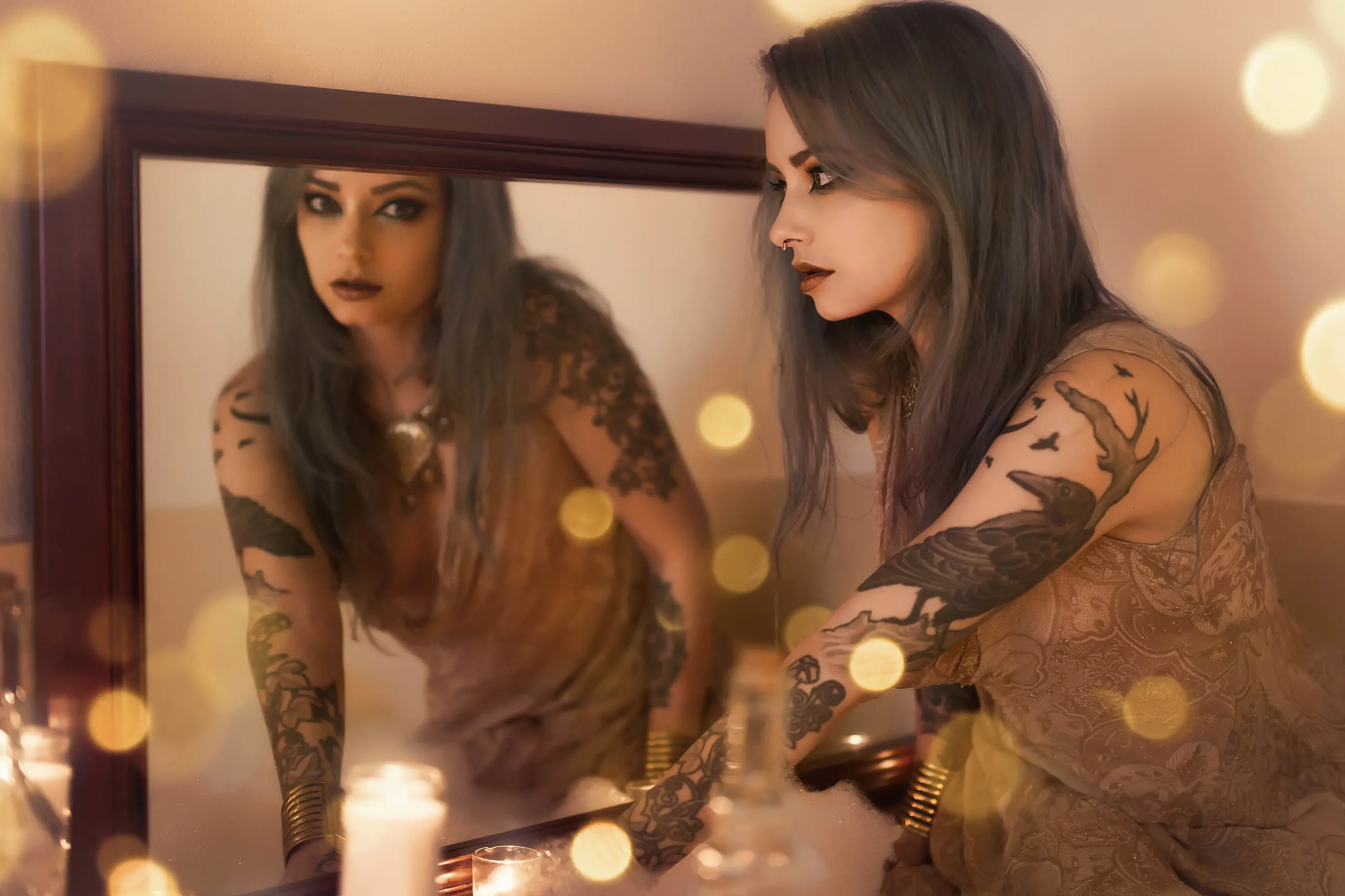 Forbidden Realm Auralace delicate blue-hair bubblebath gen-the-hobbit genevieve genthehobbit feminine vintage  Slide