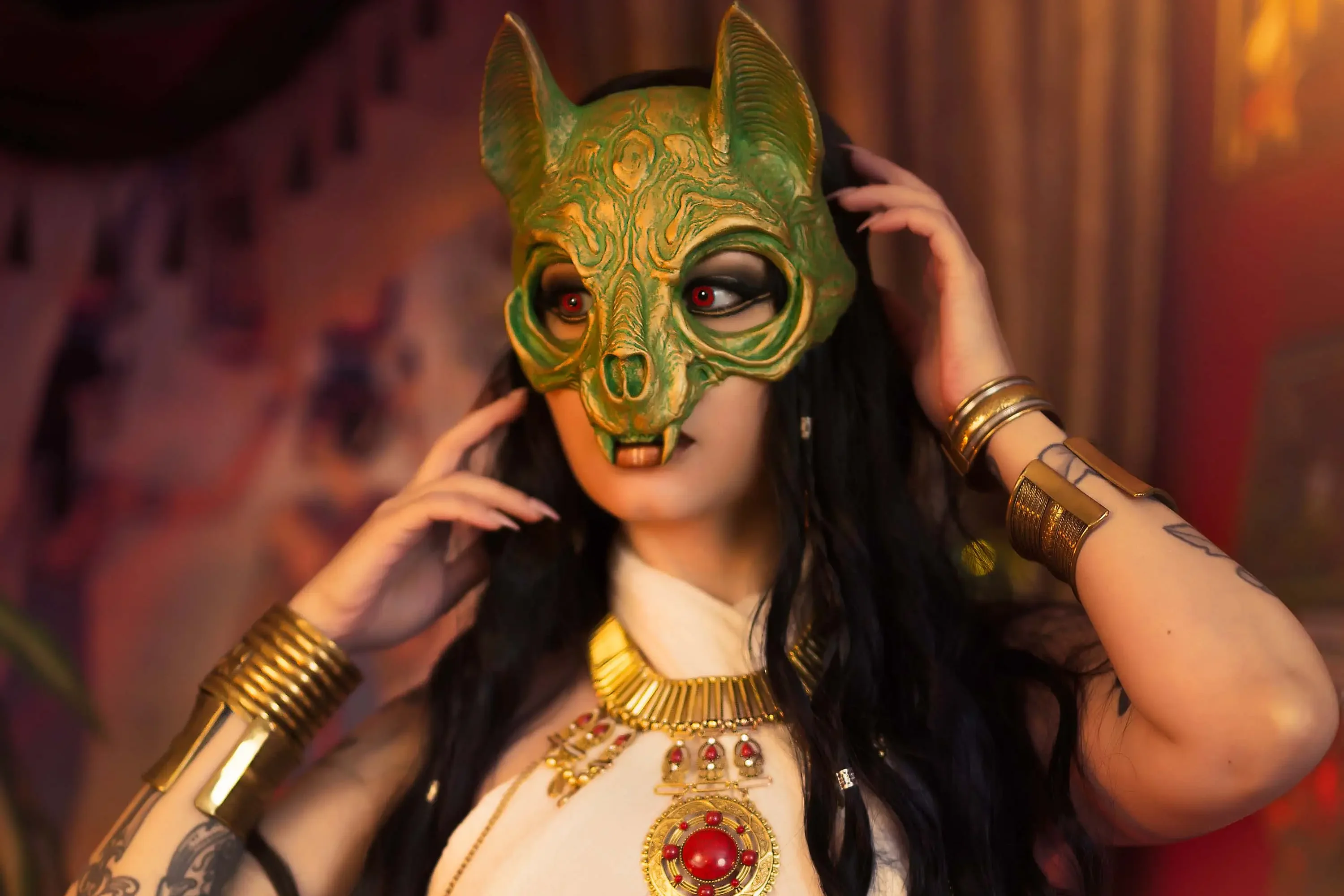 Forbidden Realm Bastetkitty black-hair gen-the-hobbit genevieve genthehobbit egyptian exotic mythology  Slide