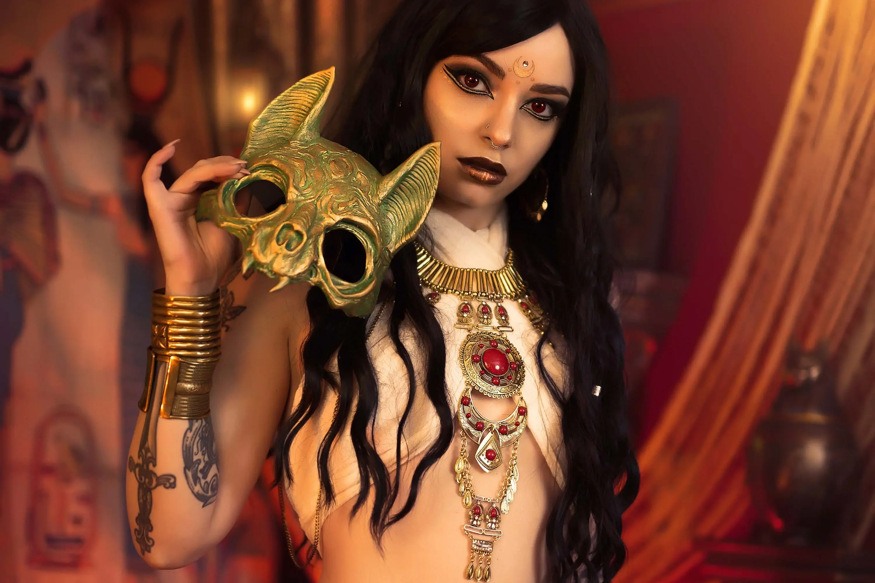 Forbidden Realm Bastetkitty black-hair gen-the-hobbit genevieve genthehobbit egyptian exotic mythology  Slide