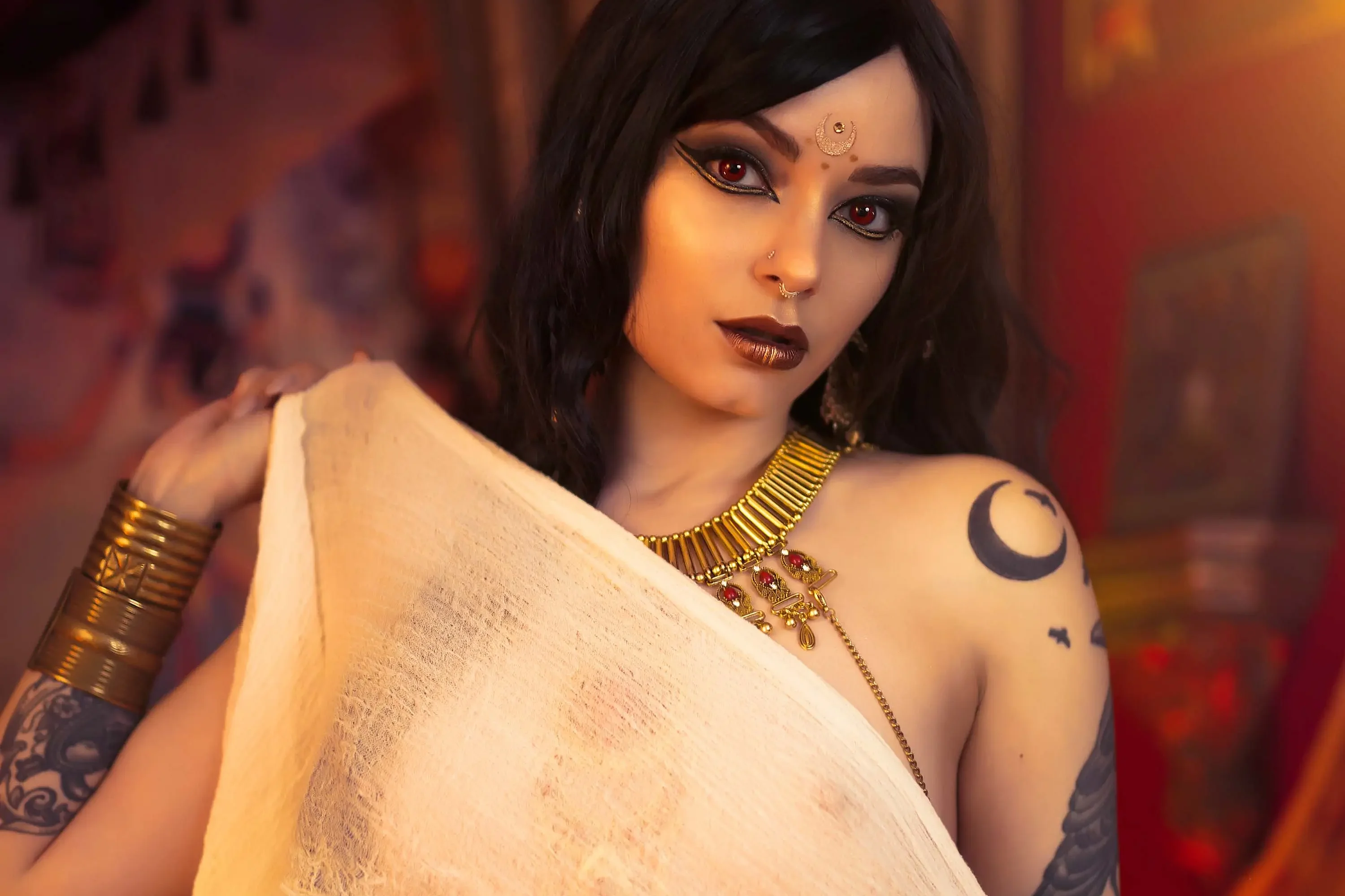 Forbidden Realm Bastetkitty black-hair gen-the-hobbit genevieve genthehobbit egyptian exotic mythology  Slide