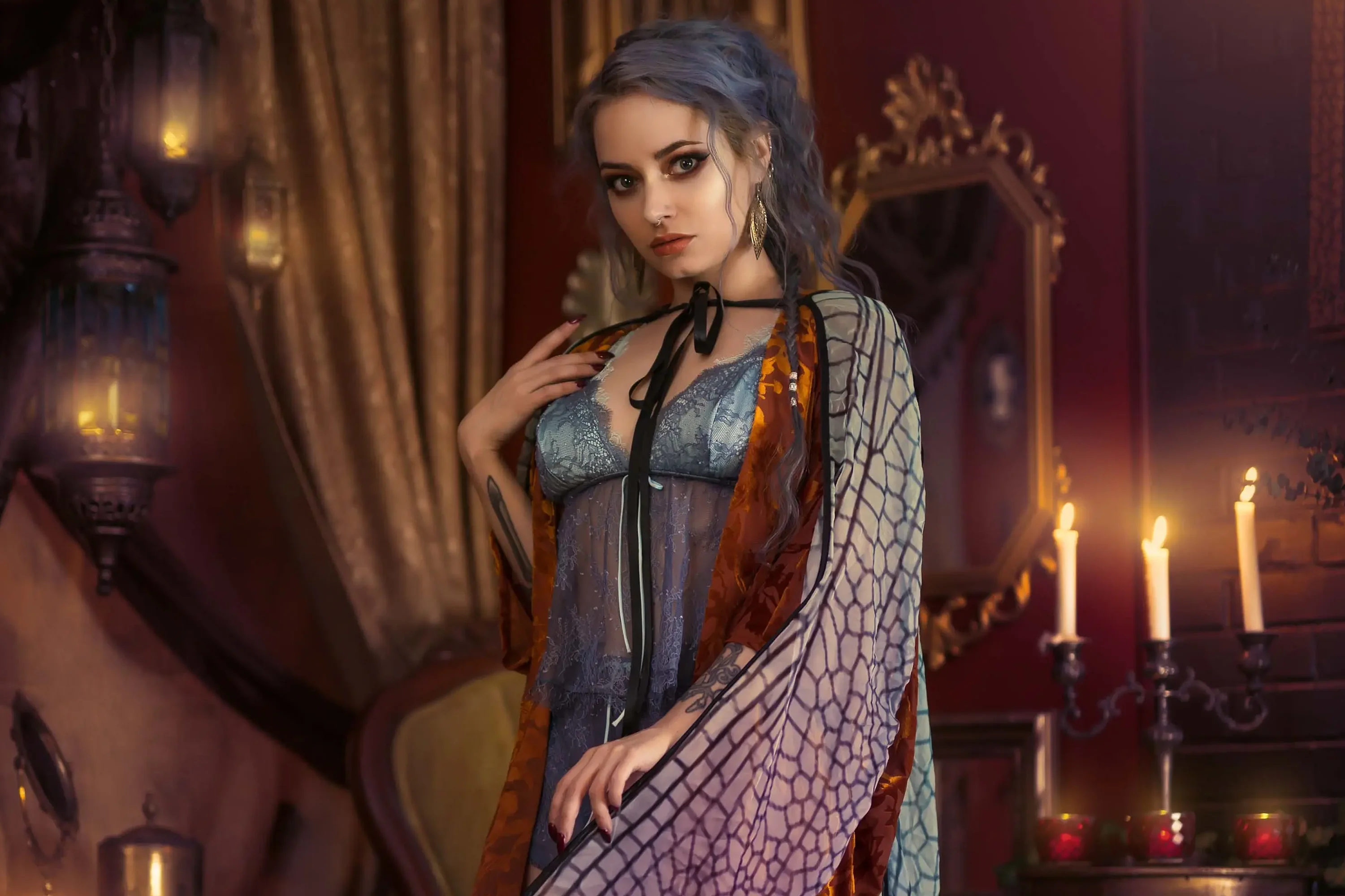 Forbidden Realm Carnival Rowlingerie mythological-creature dreamy whimsical blue-hair gen-the-hobbit genevieve genthehobbit fantasy  Slide