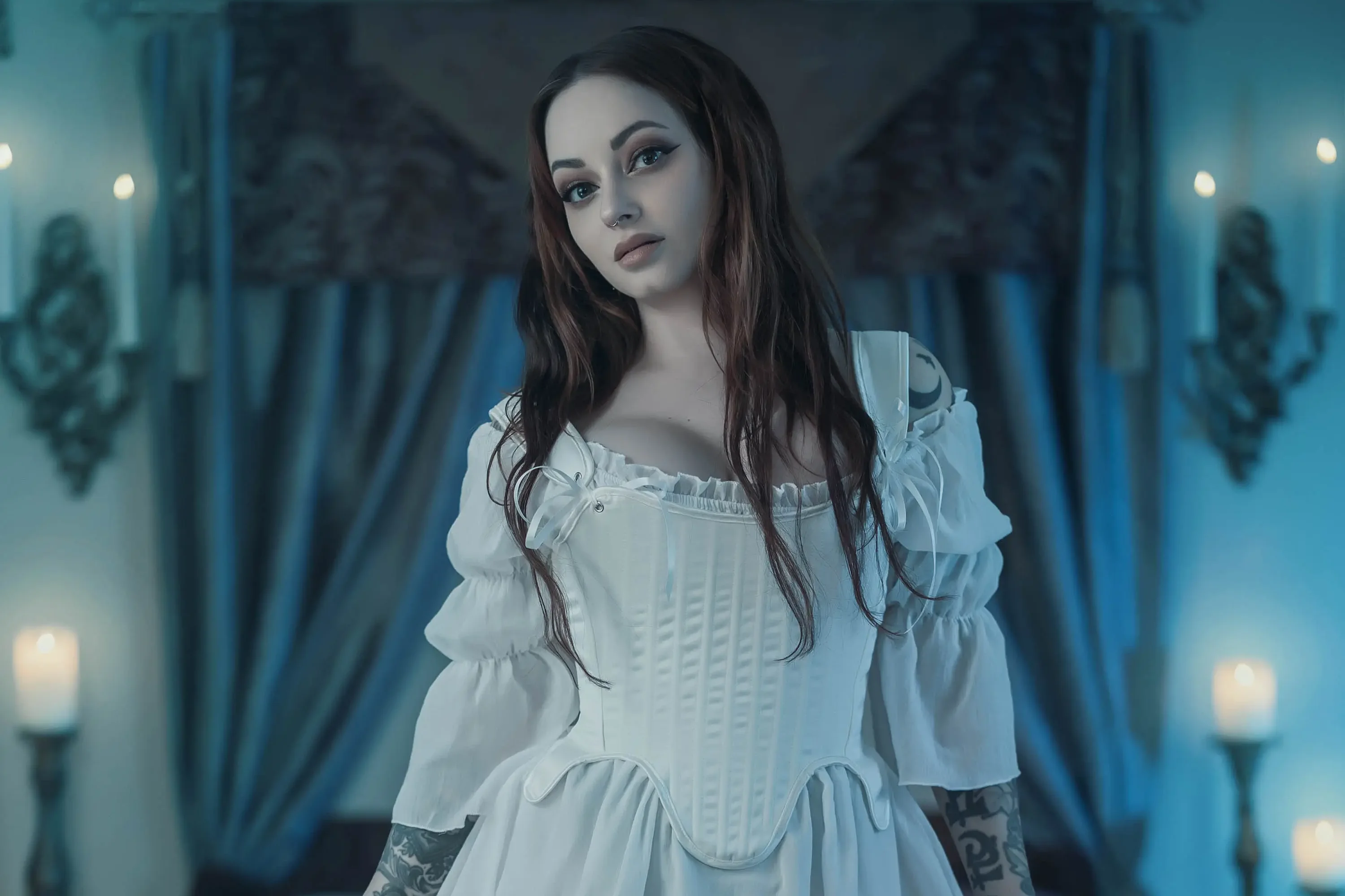 Forbidden Realm Come To Mecandles delicate redhead bed gen-the-hobbit genevieve genthehobbit cosplay hollywood noir  Slide