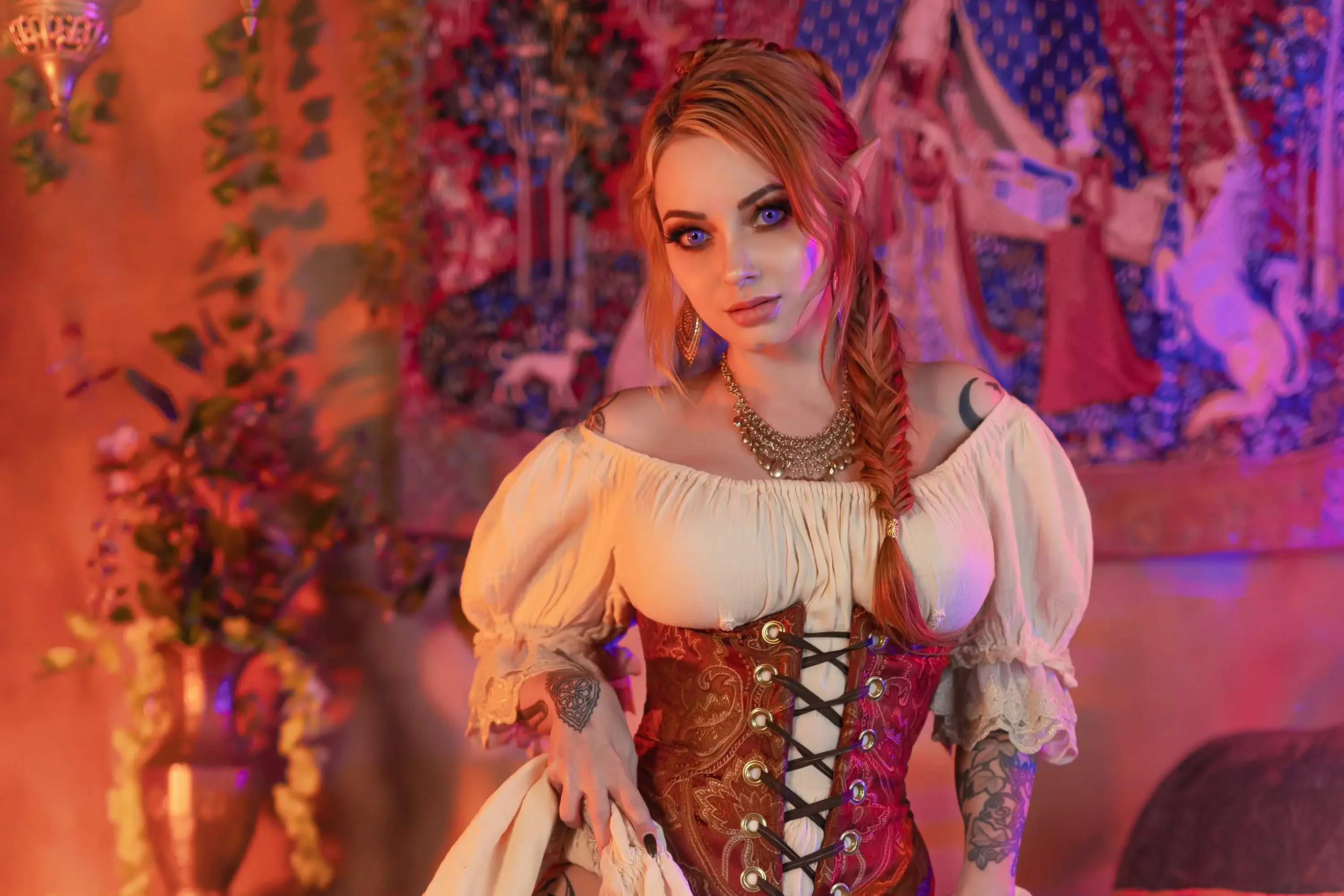 Forbidden Realm Courtesancorset maiden dreamy redhead gen-the-hobbit genevieve genthehobbit renaissance  Slide