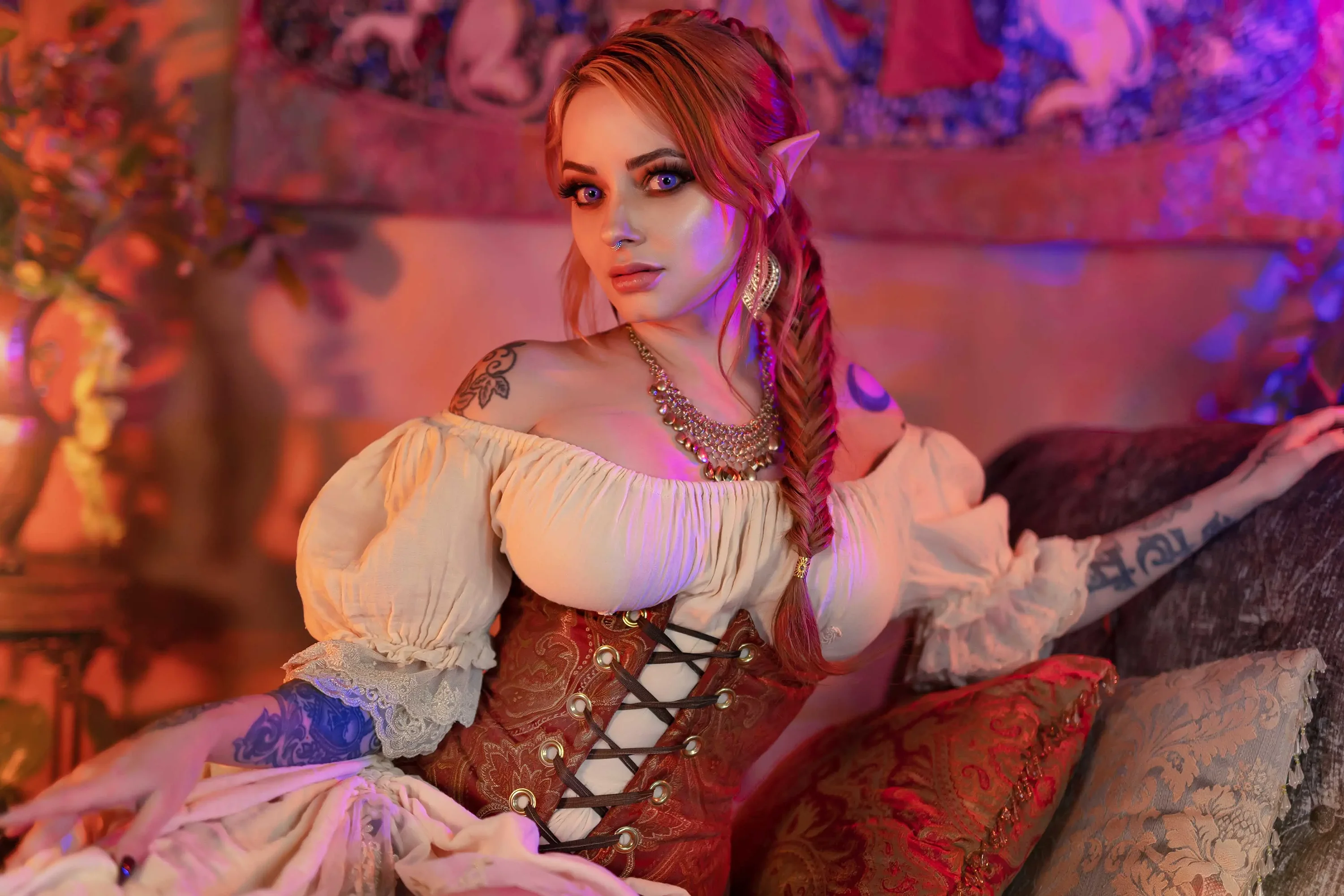 Forbidden Realm Courtesancorset maiden dreamy redhead gen-the-hobbit genevieve genthehobbit renaissance  Slide