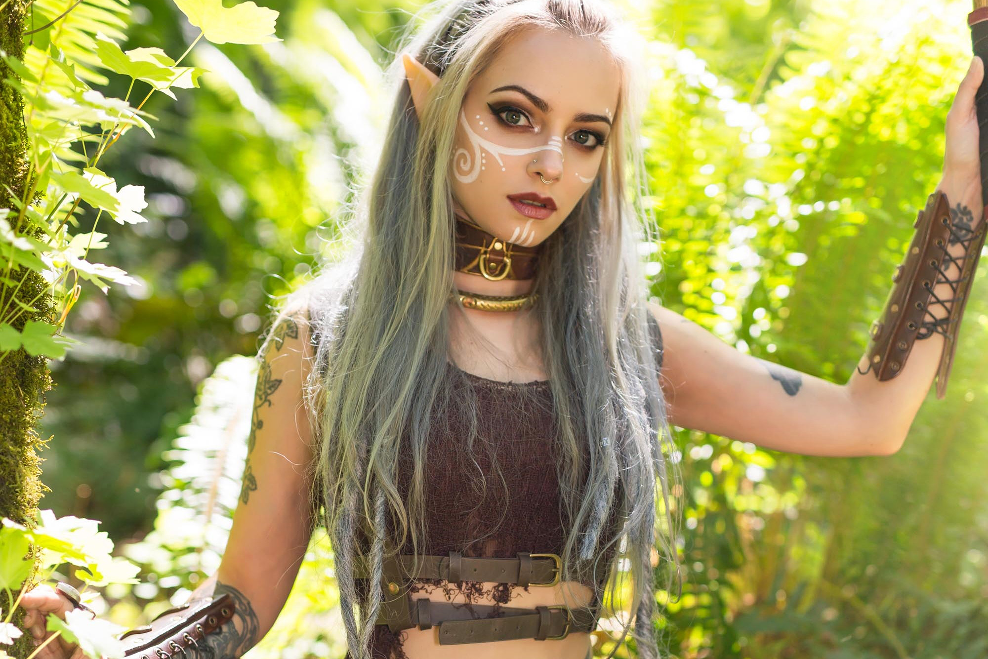 Forbidden Realm Elven Summerelf-ears face-paint elf woodelf forest nature gen-the-hobbit genevieve genthehobbit elven fantasy  Slide