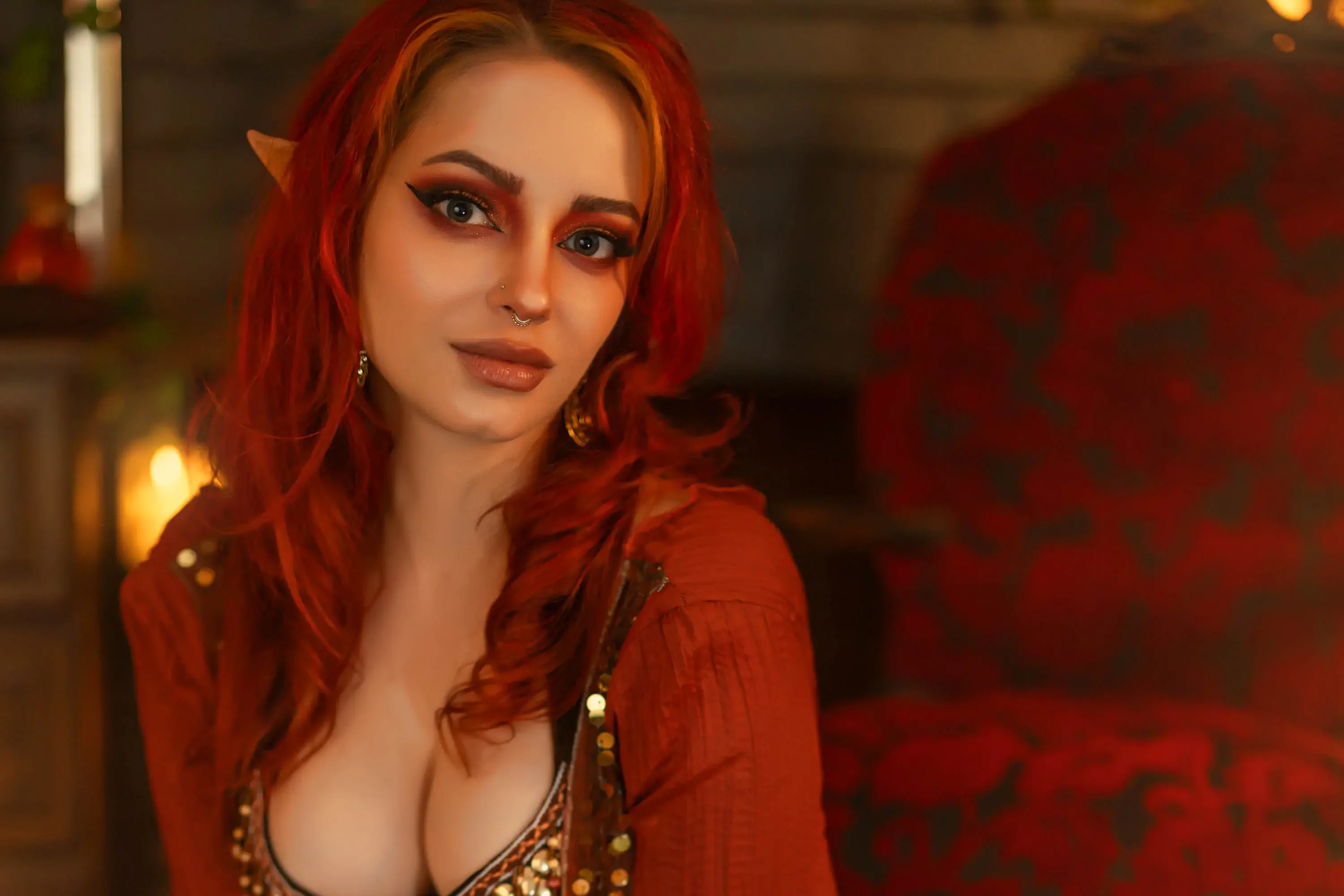 Forbidden Realm Embercandles elf redhead gen-the-hobbit genevieve genthehobbit boho exotic  Slide