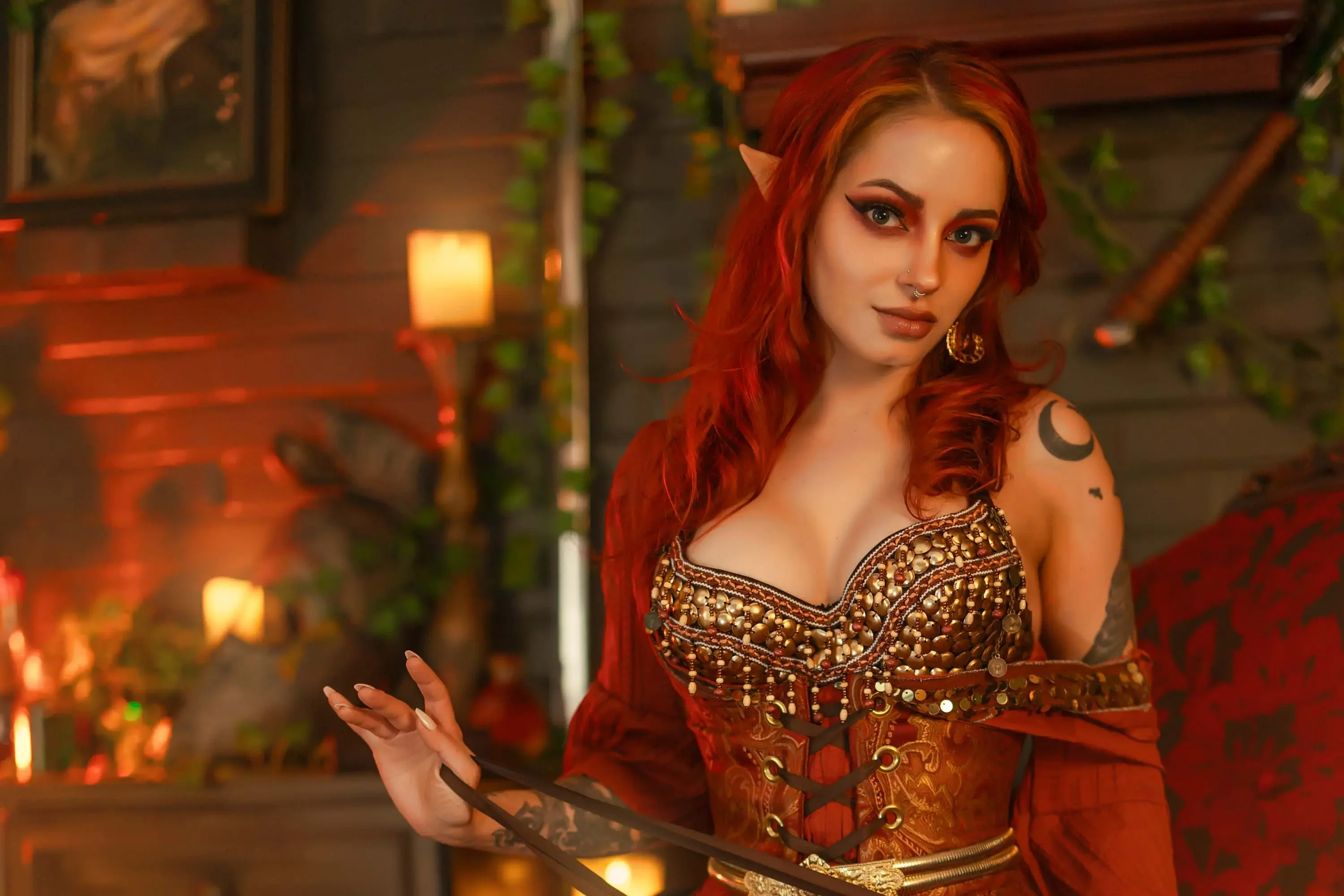 Forbidden Realm Embercandles elf redhead gen-the-hobbit genevieve genthehobbit boho exotic  Slide