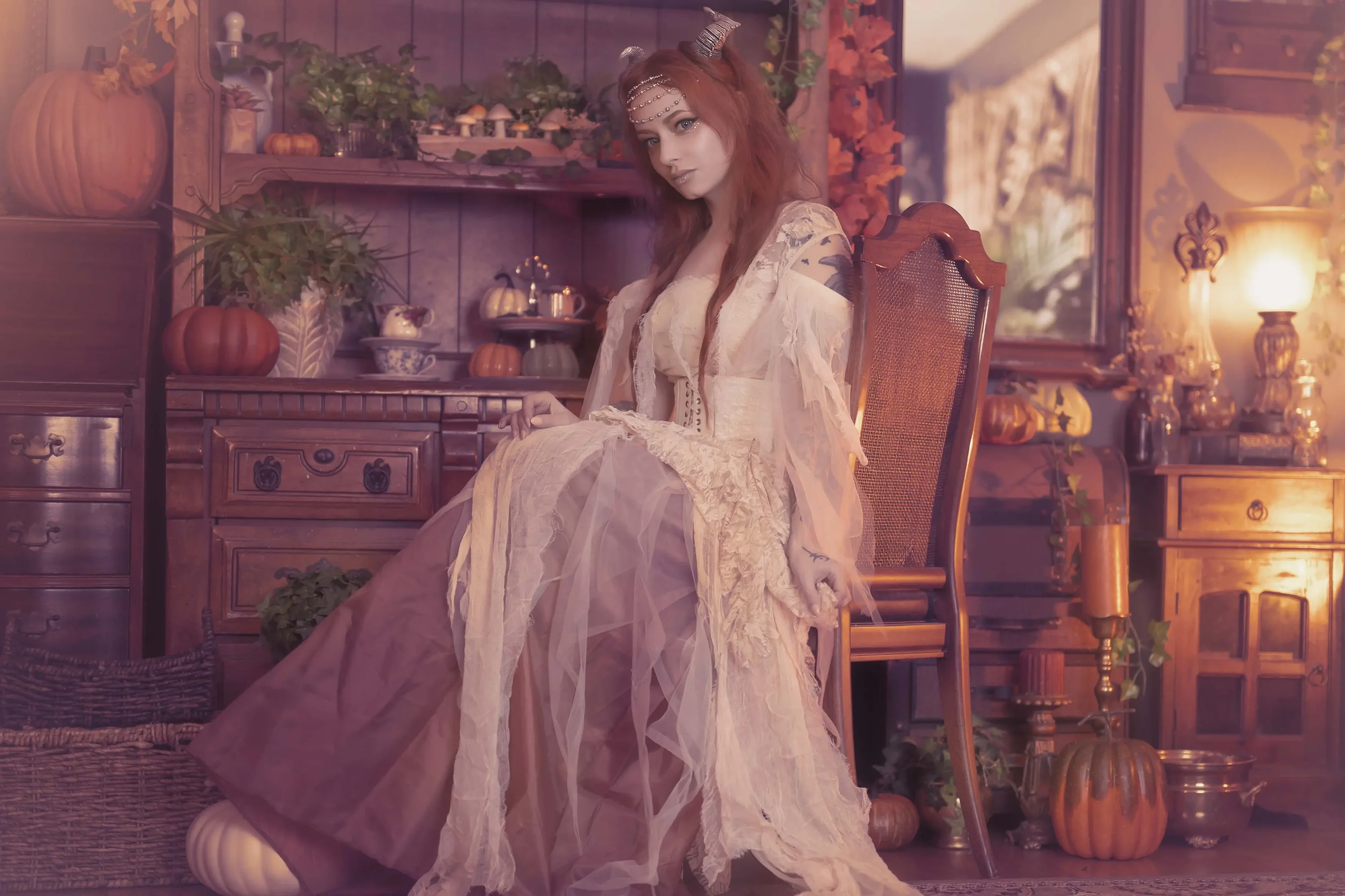 Forbidden Realm Etherealhorns lace lingerie dreamy whimsical redhead gen-the-hobbit genevieve genthehobbit  Slide