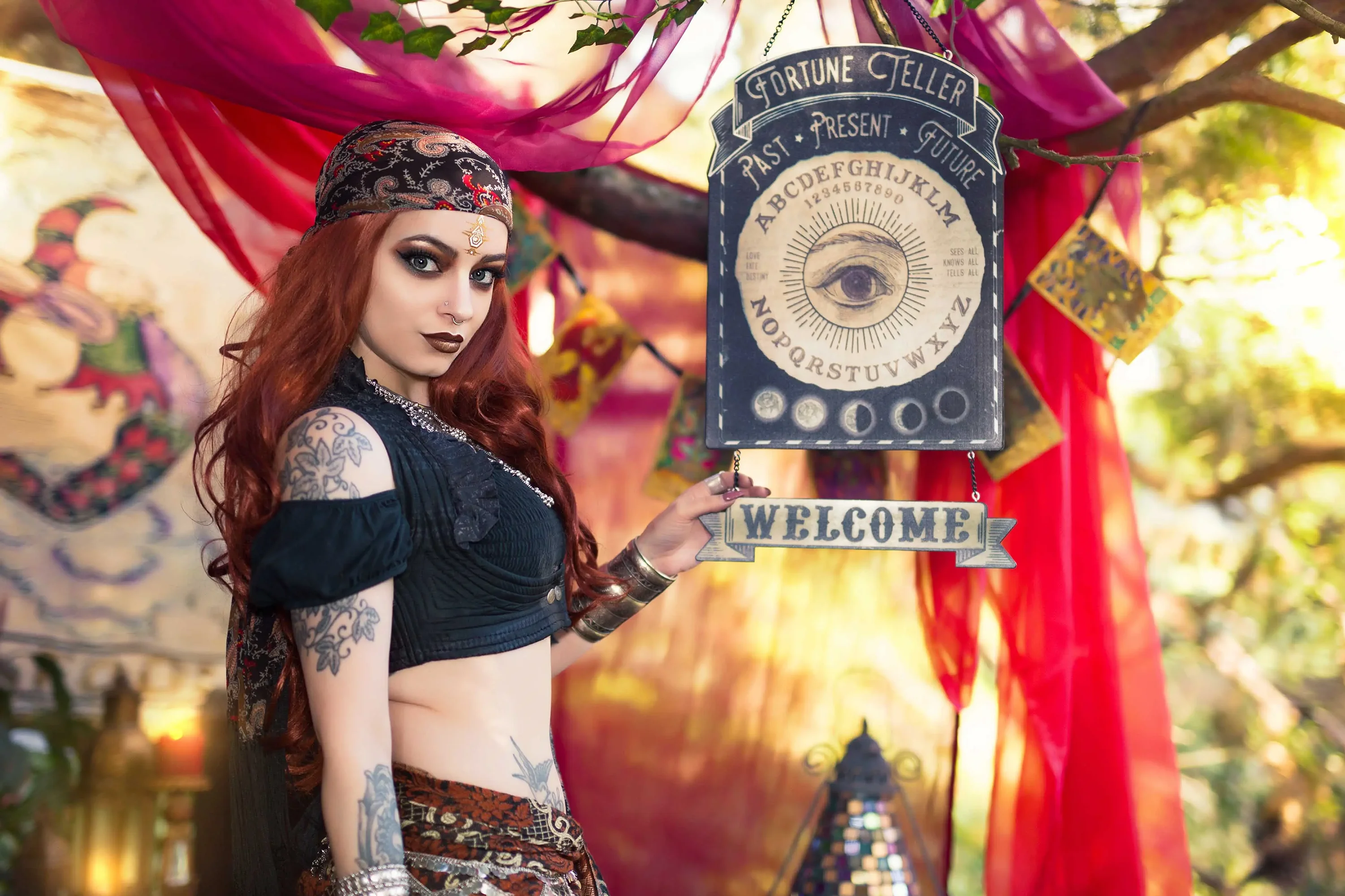 Forbidden Realm Fortune Tellerredhead nature outdoor gen-the-hobbit genevieve genthehobbit boho occult supernatural  Slide