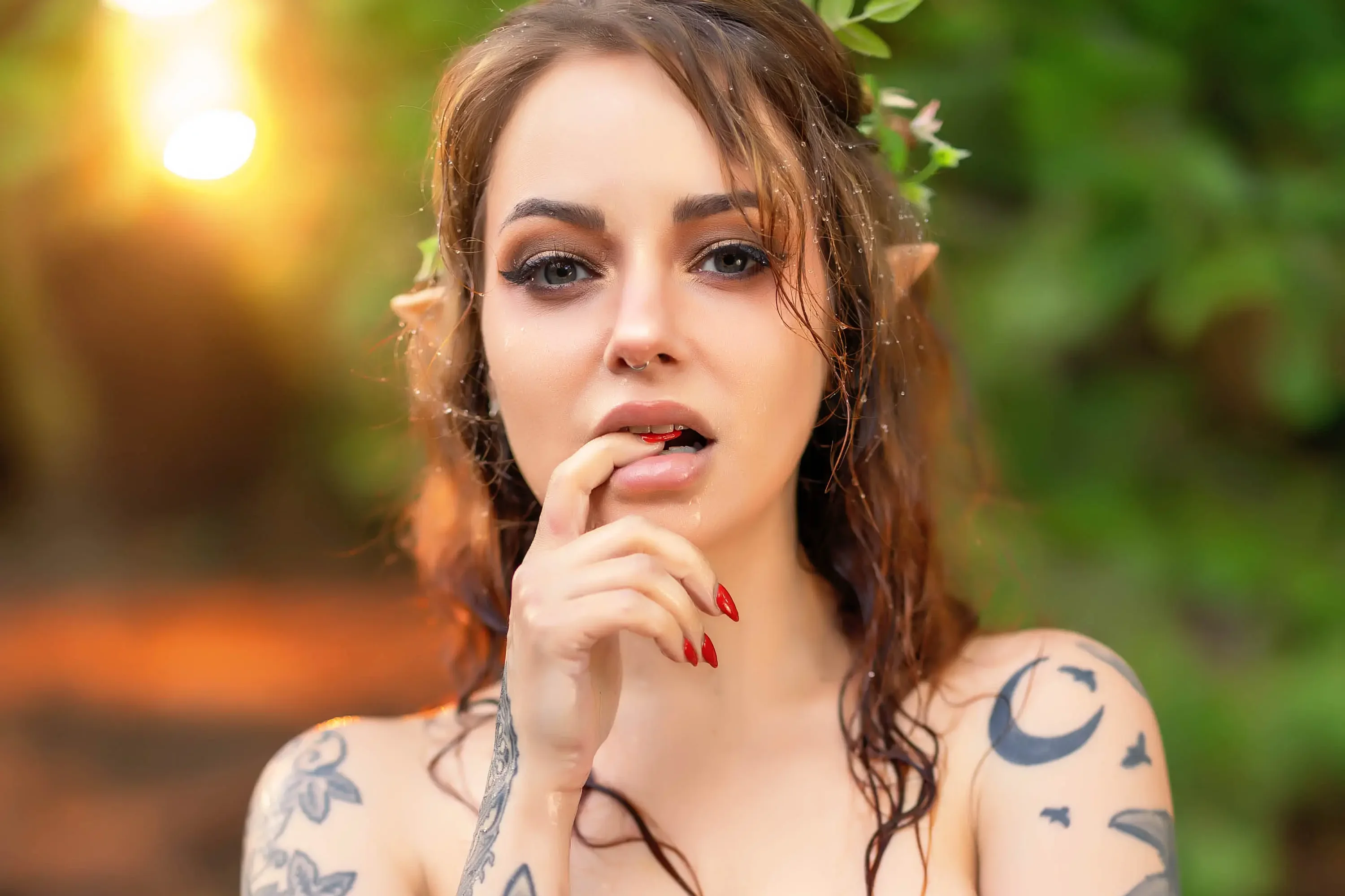 Forbidden Realm Green Thumbwater elf redhead nature outdoor gen-the-hobbit genevieve genthehobbit  Slide