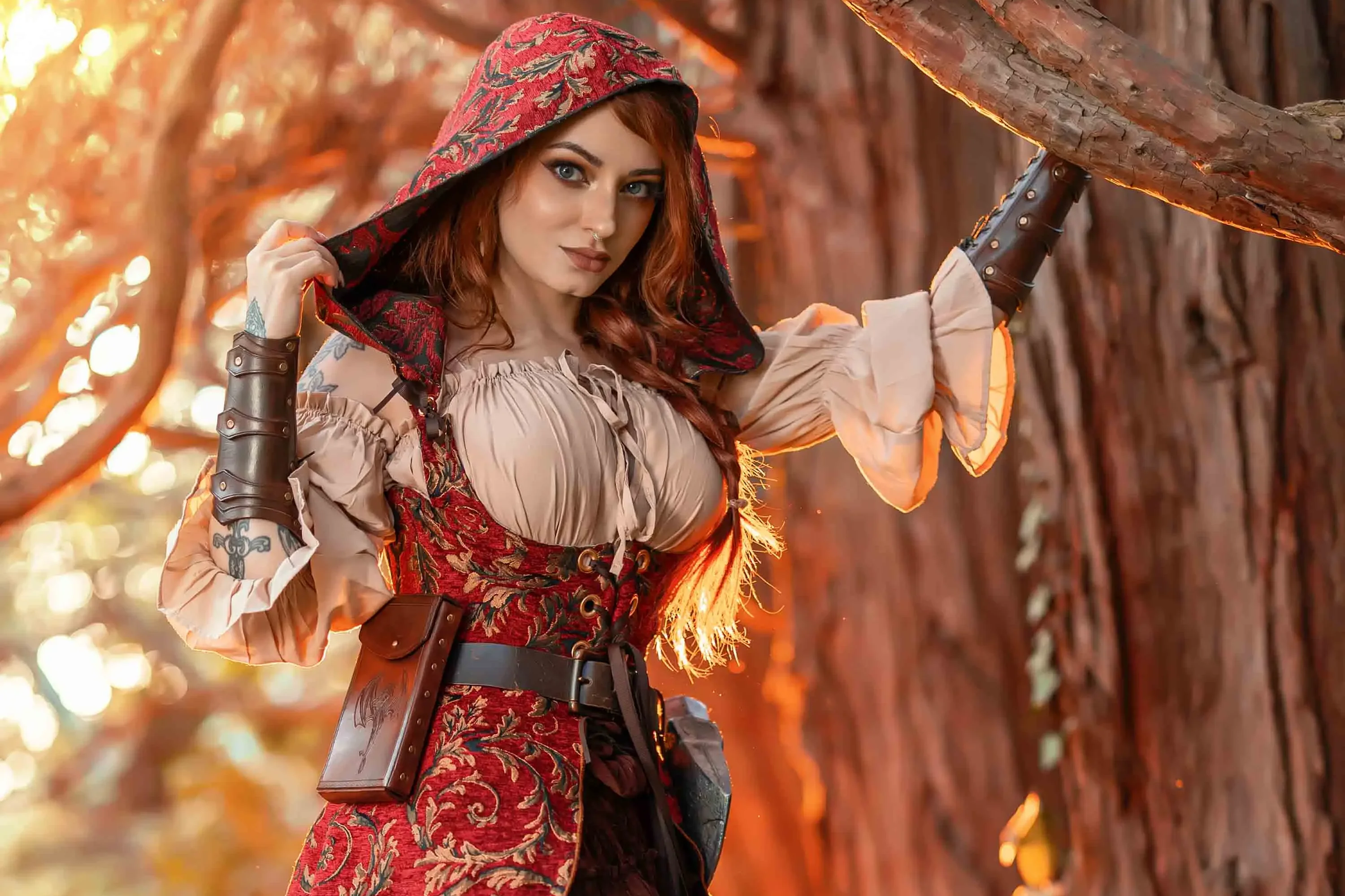 Forbidden Realm Into The Woodsboots autumn fall redhead outdoor gen-the-hobbit genevieve genthehobbit fairy-tale fantasy  Slide