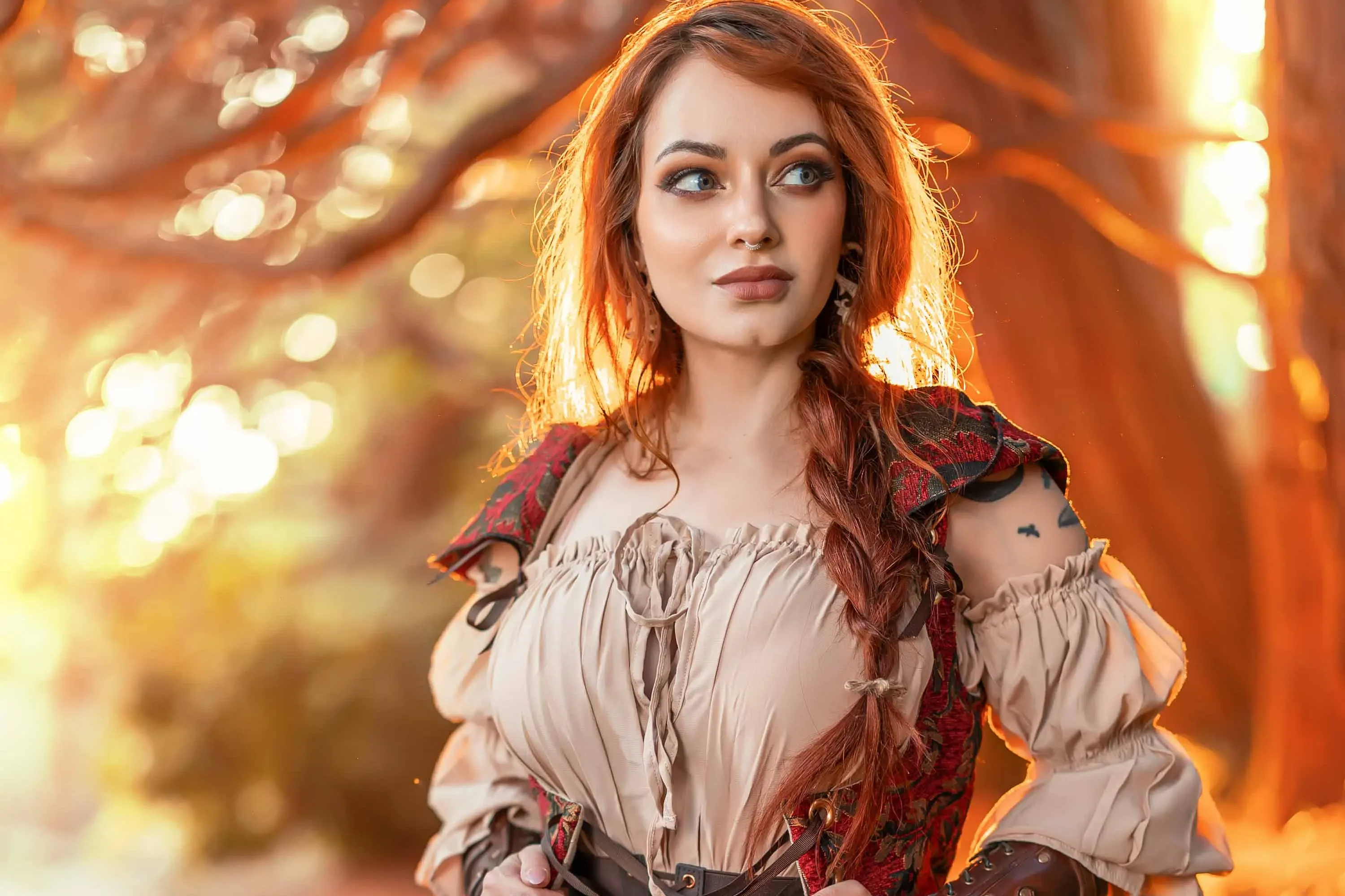 Forbidden Realm Into The Woodsboots autumn fall redhead outdoor gen-the-hobbit genevieve genthehobbit fairy-tale fantasy  Slide