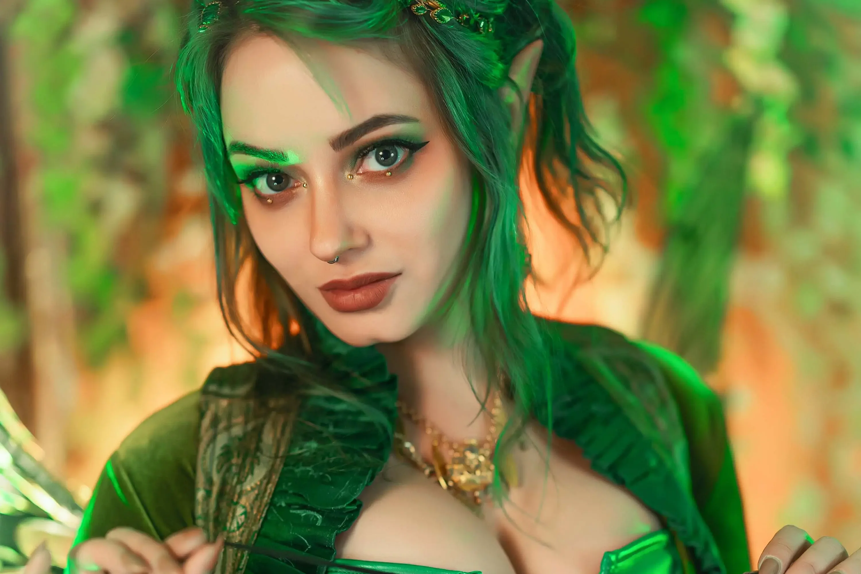 Forbidden Realm La Fee Verteabsinthe corset knee-socks wings fairy mythological-creature whimsical green-hair gen-the-hobbit genevieve genthehobbit  Slide