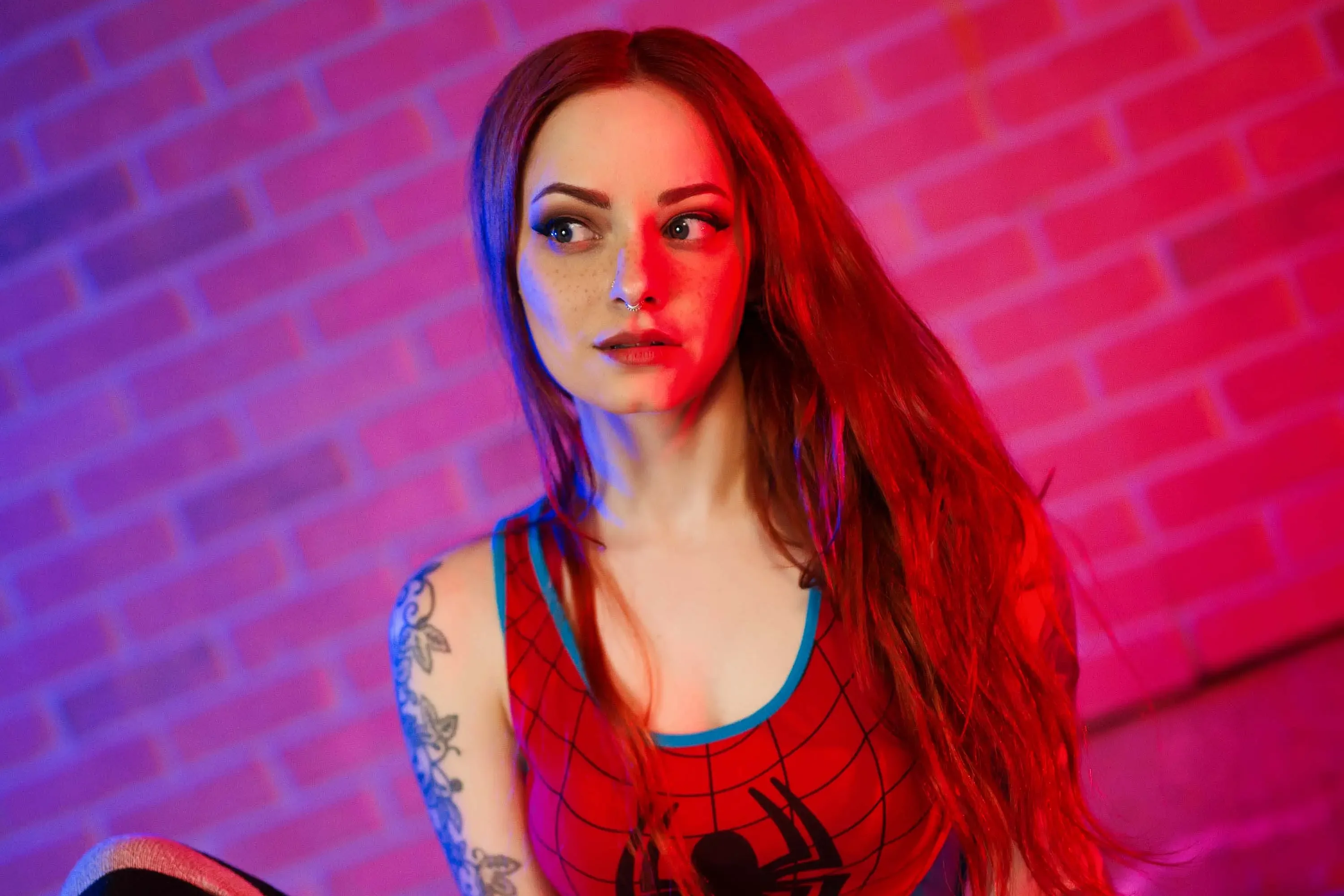 Forbidden Realm MJspiderman casual technicolor redhead urban gen-the-hobbit genevieve genthehobbit cosplay  Slide