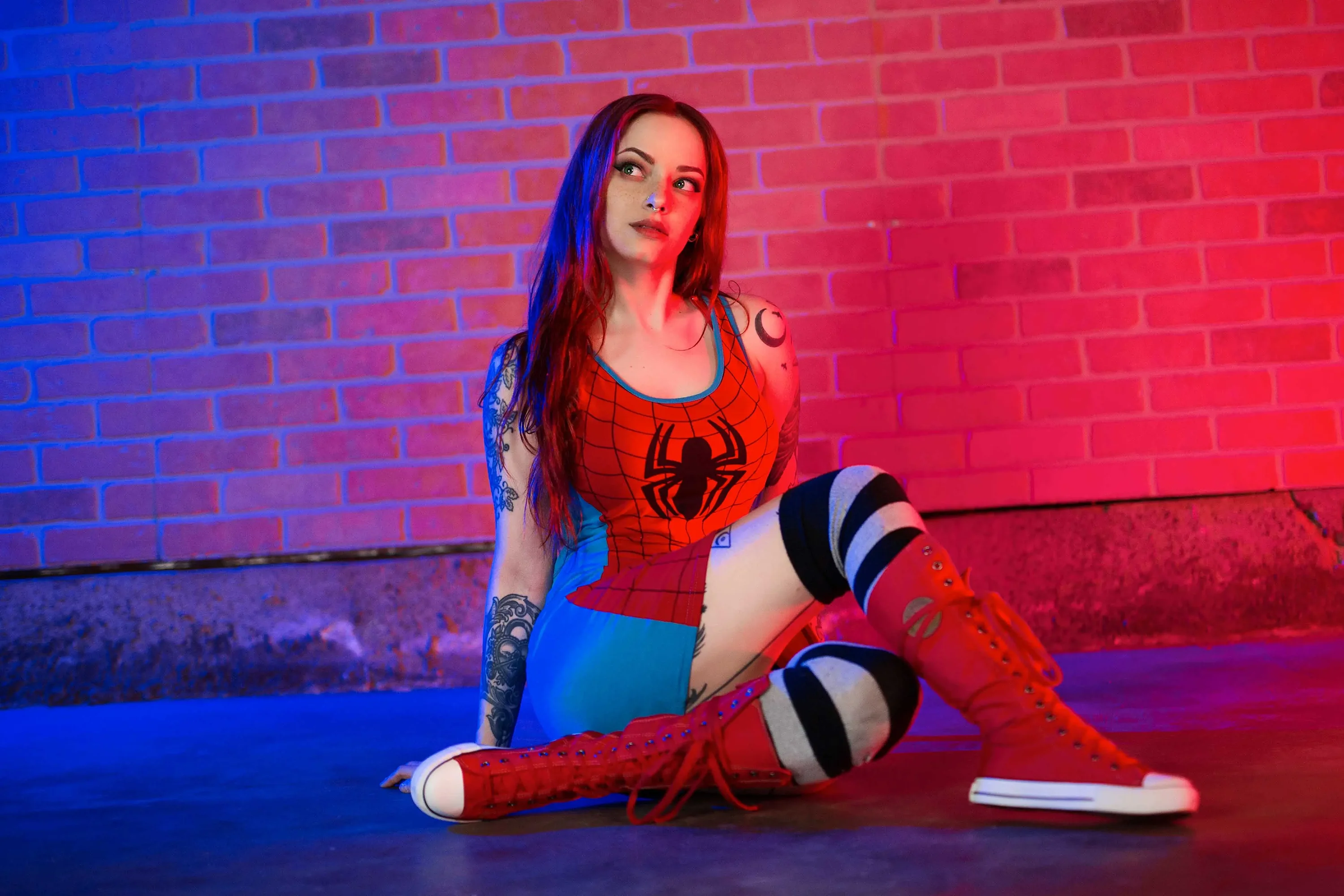 Forbidden Realm MJspiderman casual technicolor redhead urban gen-the-hobbit genevieve genthehobbit cosplay  Slide