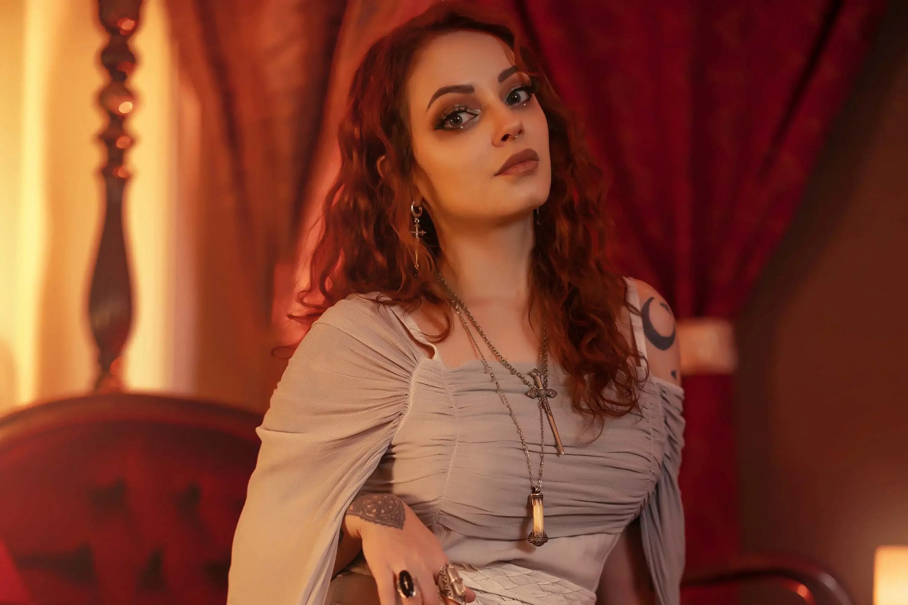 Forbidden Realm M'Ladys Chamberscandles maiden dreamy redhead gen-the-hobbit genevieve genthehobbit medieval renaissance  Slide