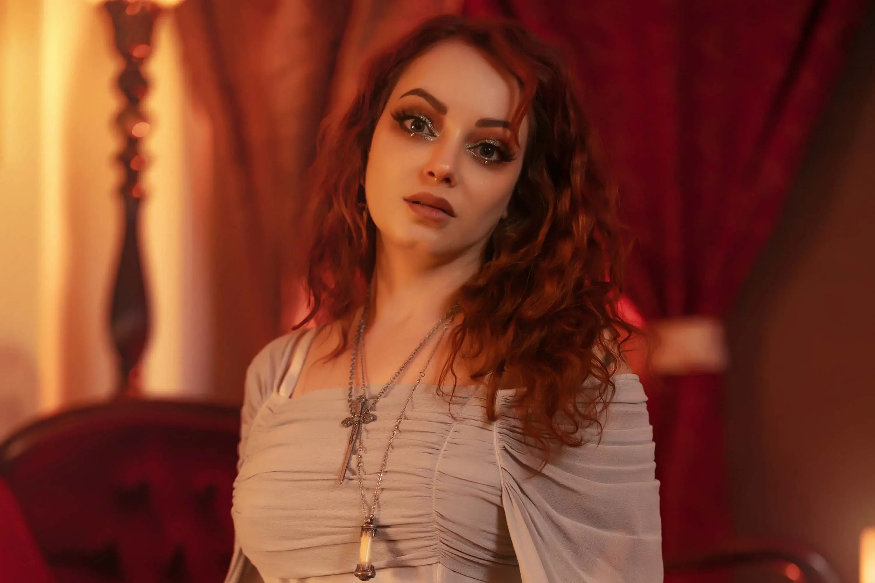 Forbidden Realm M'Ladys Chamberscandles maiden dreamy redhead gen-the-hobbit genevieve genthehobbit medieval renaissance  Slide