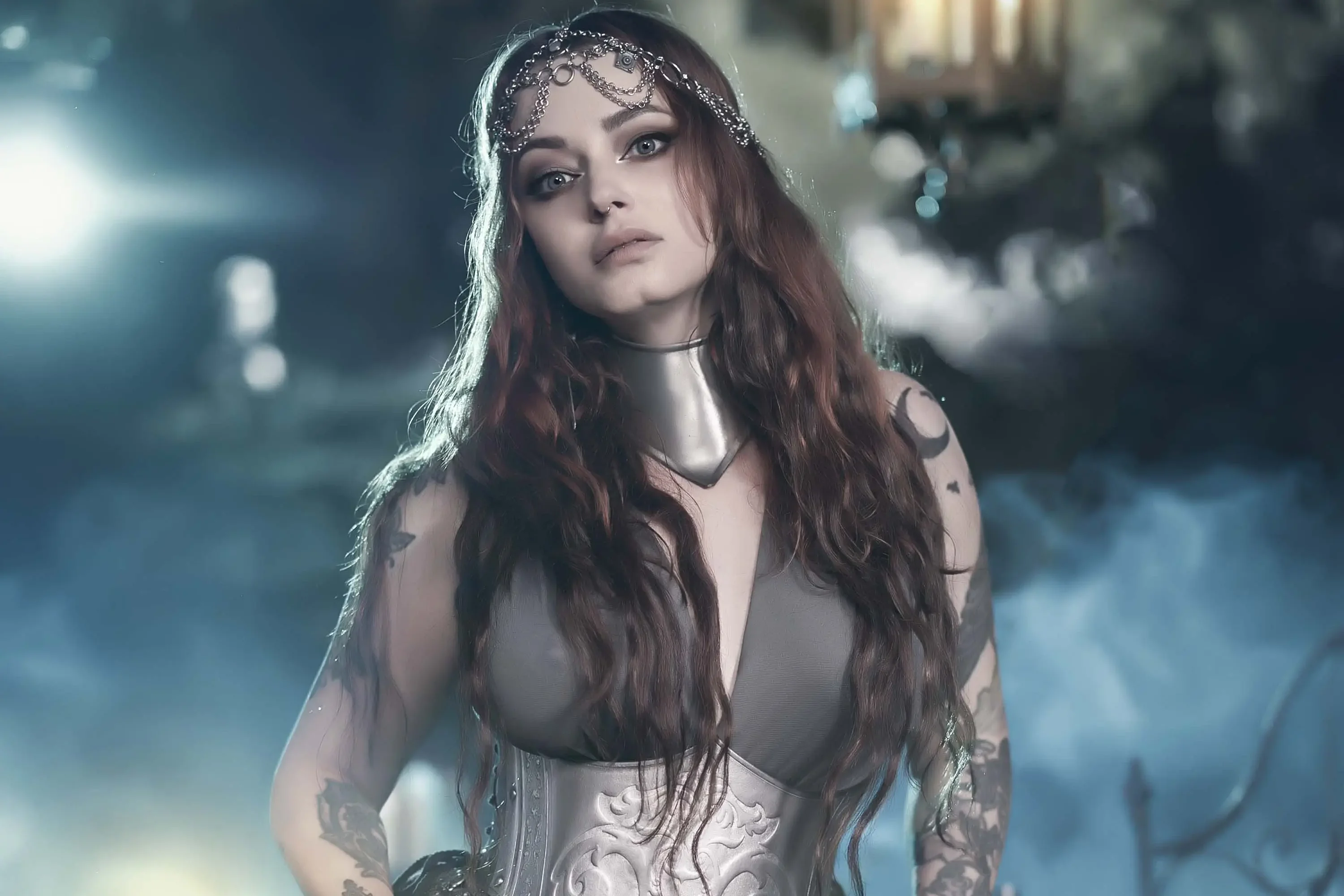 Forbidden Realm Mistyhavensmoke maiden redhead outdoor gen-the-hobbit genevieve genthehobbit fantasy macabre  Slide