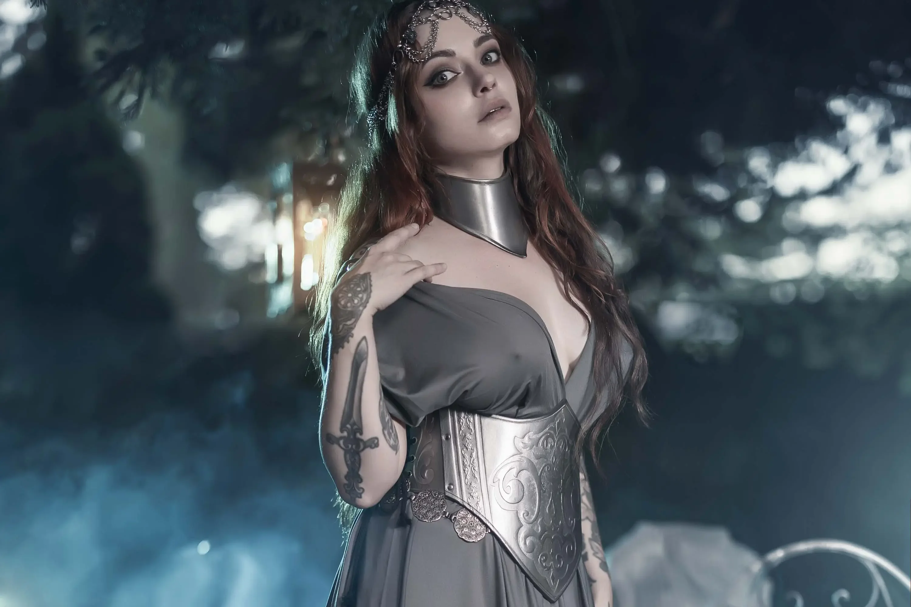 Forbidden Realm Mistyhavensmoke maiden redhead outdoor gen-the-hobbit genevieve genthehobbit fantasy macabre  Slide